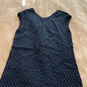 Madewell Navy blue polka dot dress